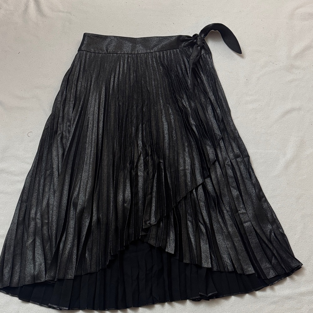 White House Black Market Shimmering Black long Skirt